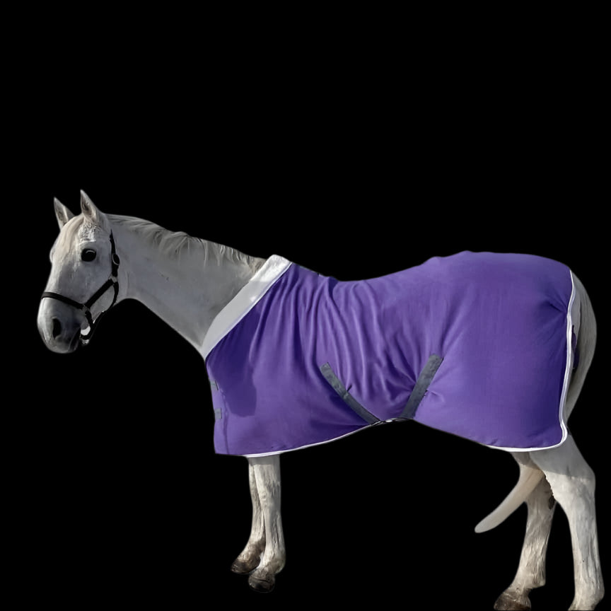 Double Fleece Cooler - (S) Purple with white trim