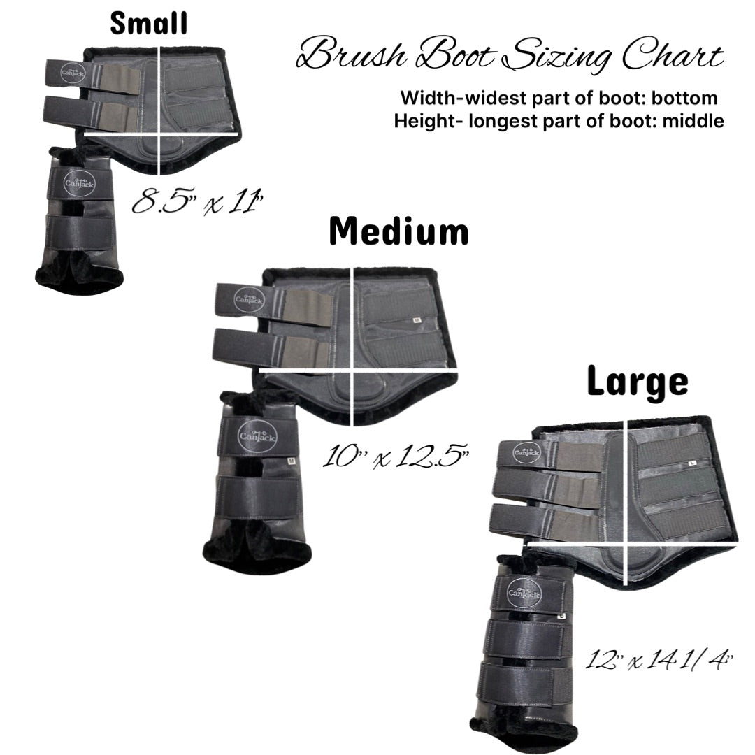 SaTin Brush Boots - Gunmetal Grey - Large