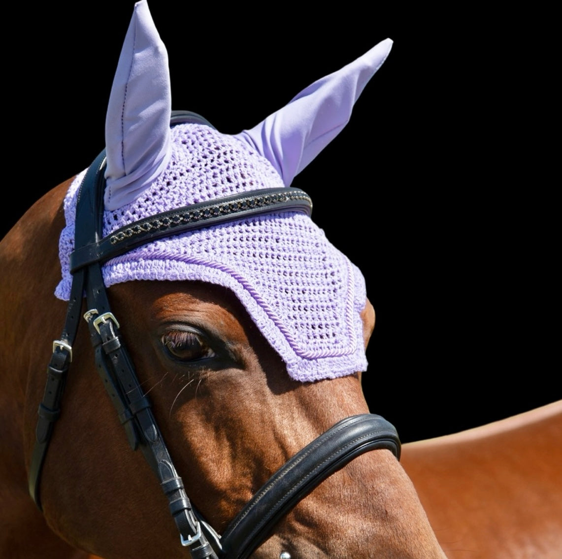 Classic Cut Bonnets - Pony -Single Row Piping - Lilac - Straight Edge