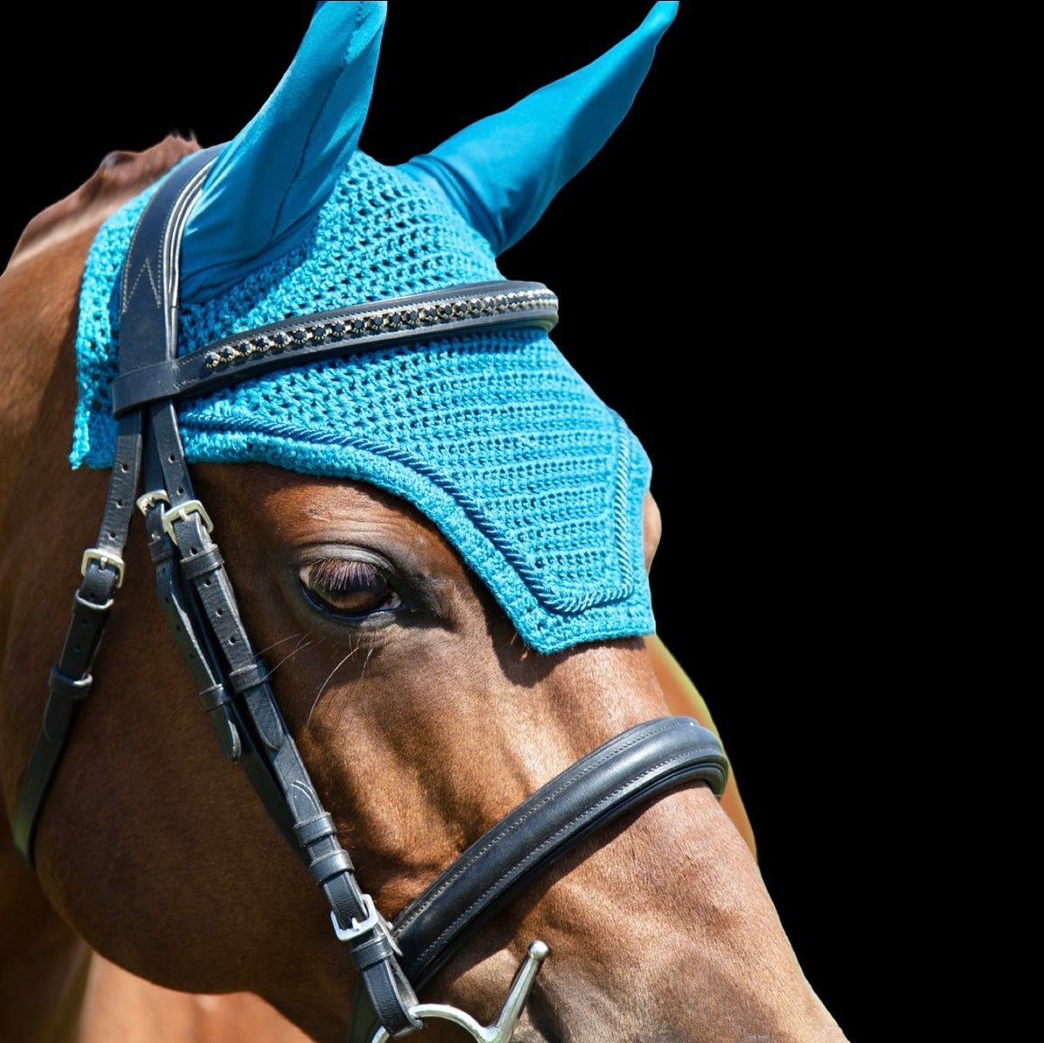 Classic Cut Bonnets - Midnight Teal Base/Straight Edge/Single Row Piping