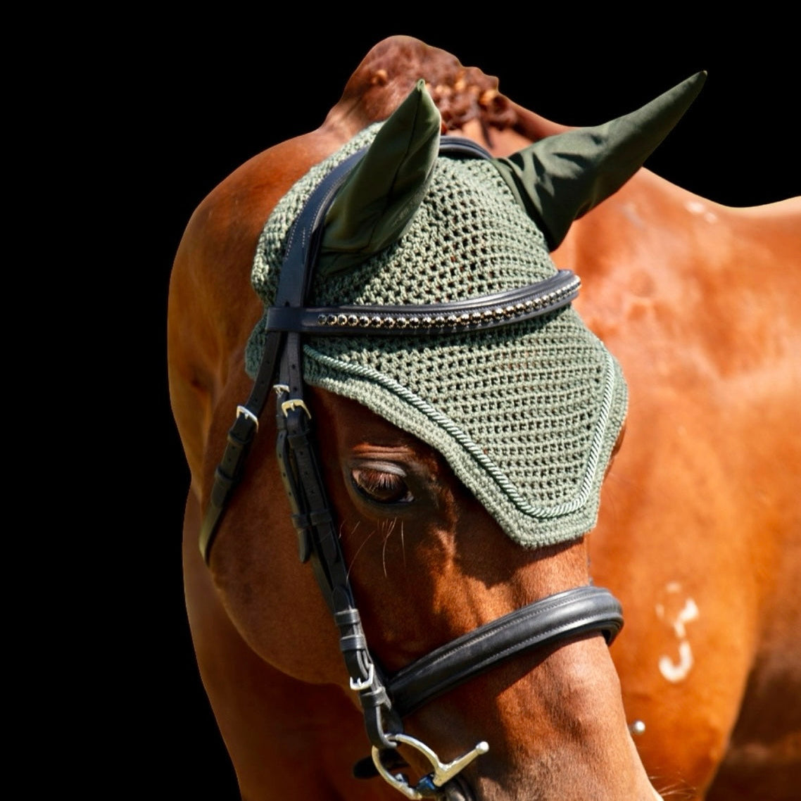 Classic Cut Bonnets - Olive Base/Straight Edge/Single Row Piping