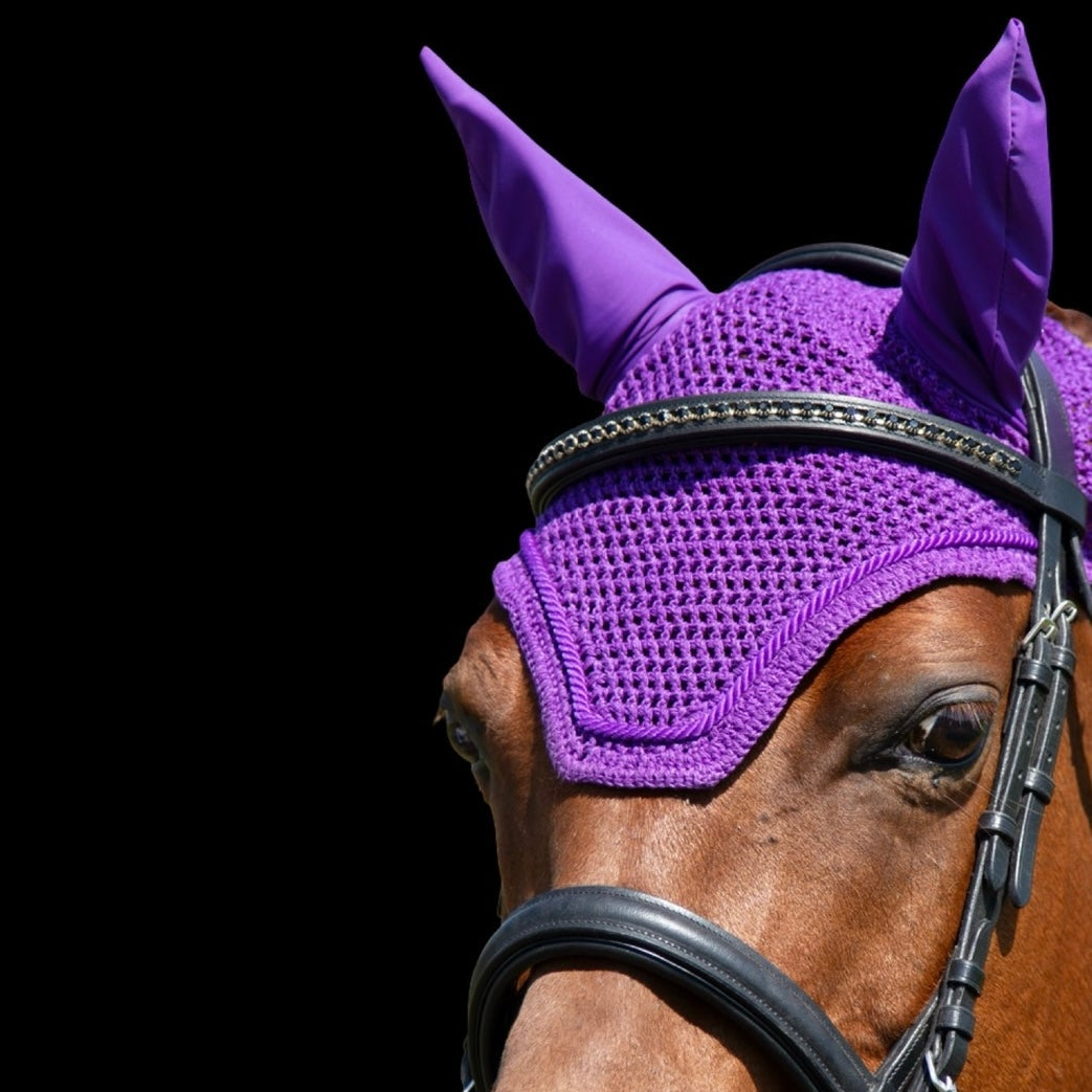 Classic Cut Bonnets - Purple Base/Straight Edge/Single Row Piping