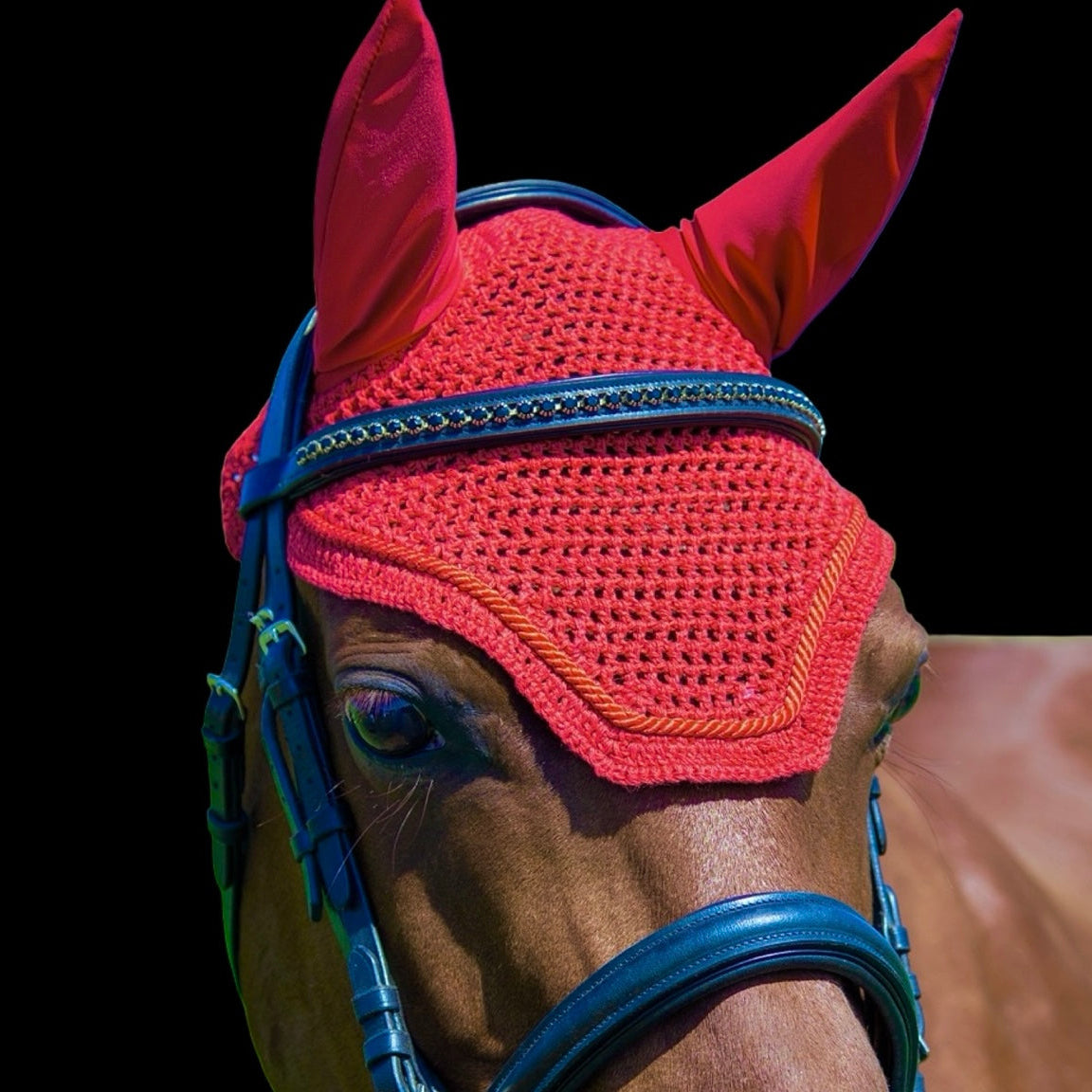 Classic Cut Bonnets - Red Base/Straight Edge/Single Row Piping
