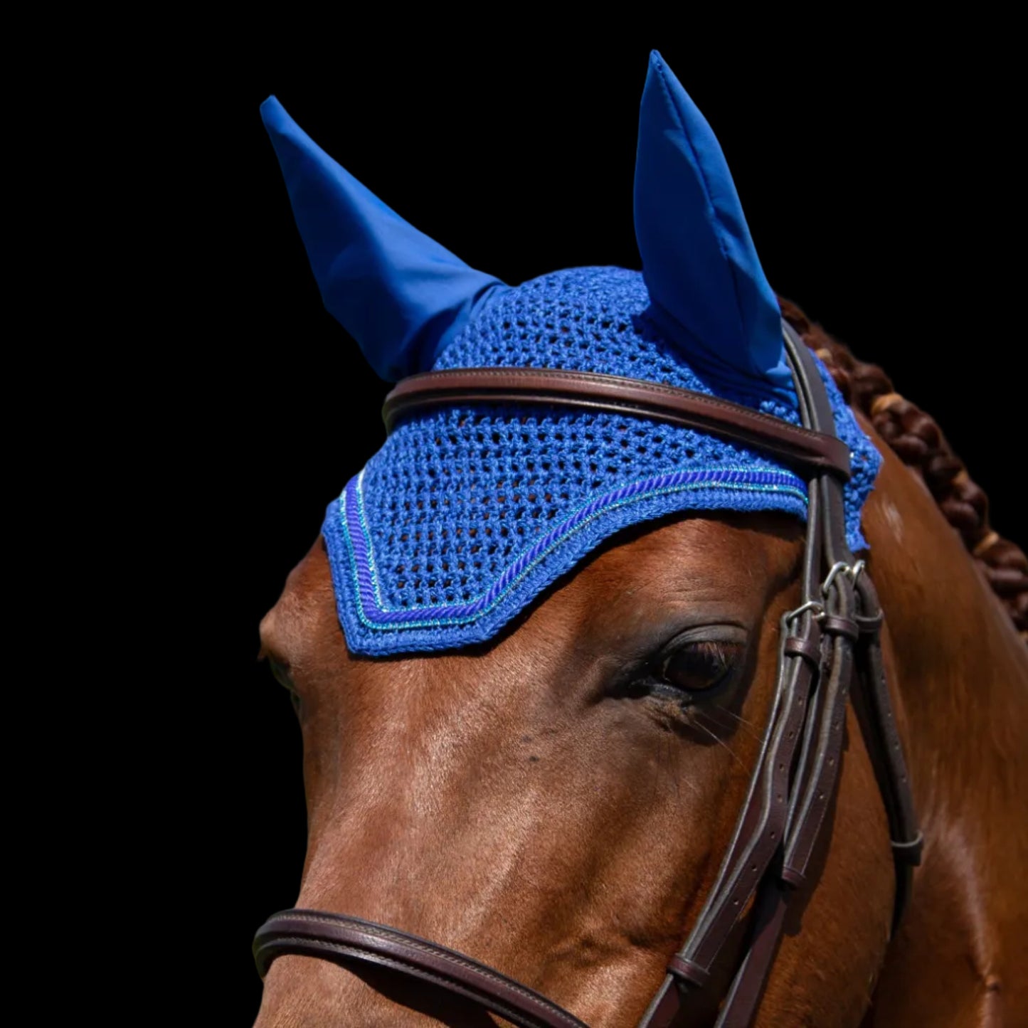 Classic Cut Bonnets - Royal Blue Base/Straight Edge/With Bling