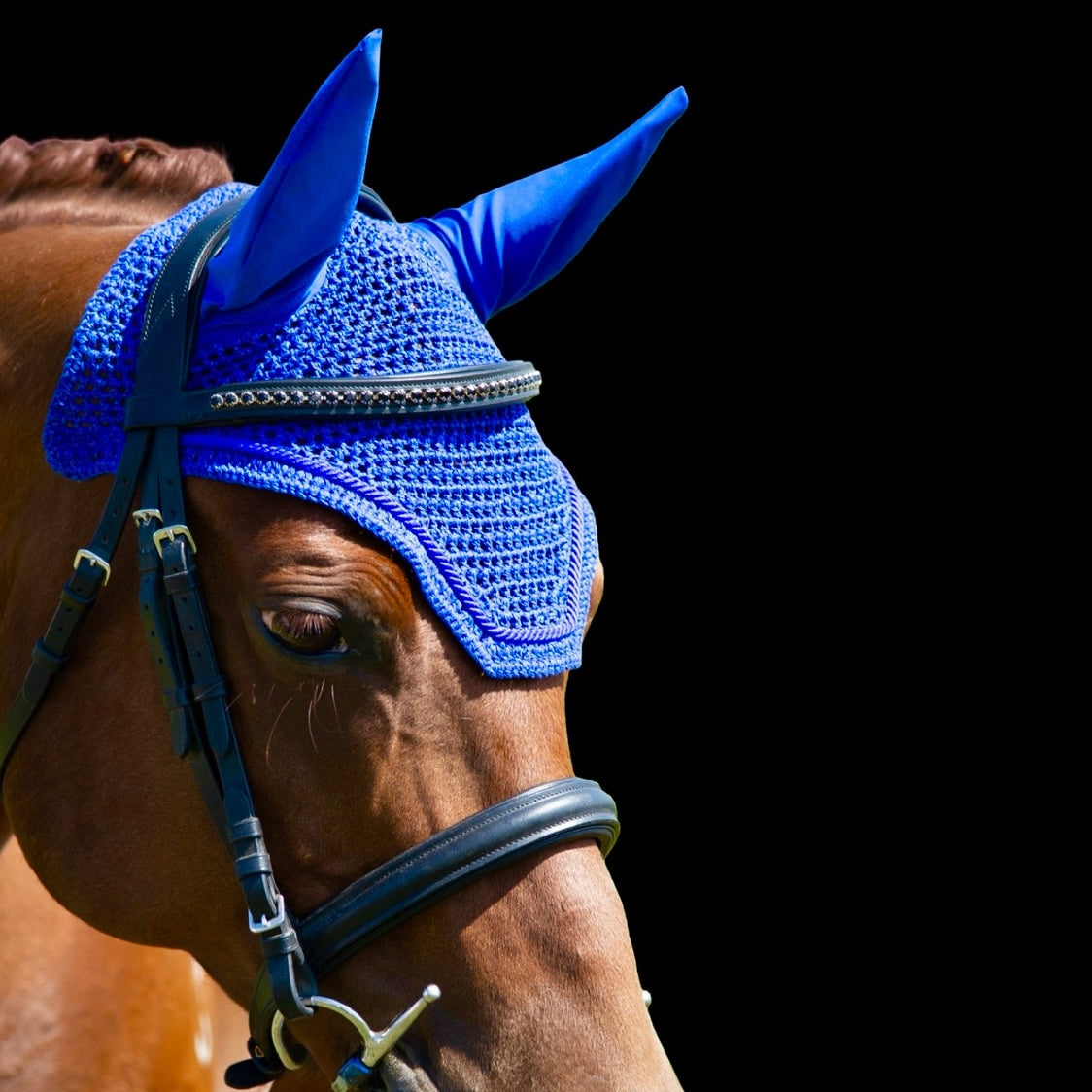Classic Cut Bonnets - Royal Blue Base/Straight Edge/Single Row Piping