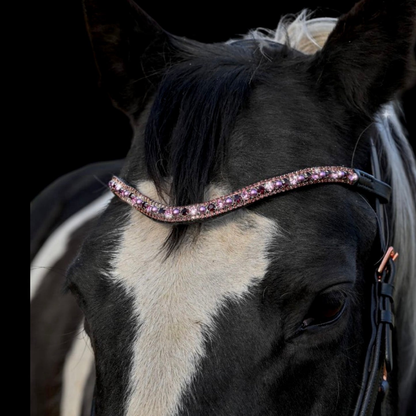 IceT 3 Row Browbands - Unicorn Pearl