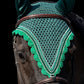 Tiedown Bonnets - Hunter Green Base/Scalloped Edge/With Bling