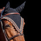 Tiedown Bonnets - Black Base/Scalloped Edge/With Bling