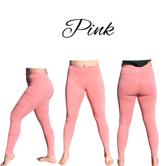 Adult Unlined Riding Tights - Pink