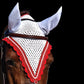 Tiedown Bonnets - White Base/Scalloped Edge/With Bling