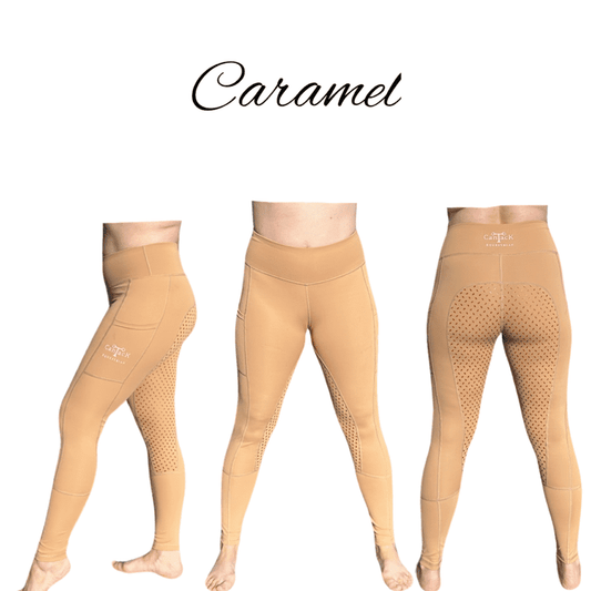 Adult Unlined Riding Tights - Caramel