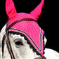 Tiedown Bonnets - Hot Pink Base/Scalloped Edge/With Bling