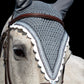 Tiedown Bonnets - Grey Base/Scalloped Edge/With Bling
