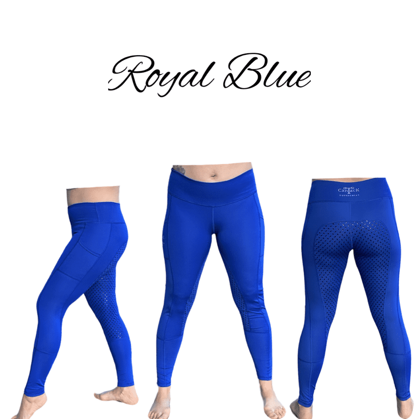 Adult Unlined Riding Tights - Royal Blue