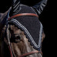 Tiedown Bonnets - Black Base/Scalloped Edge/With Bling