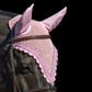 Tiedown Bonnets - Light Pink Base/Scalloped Edge/With Bling