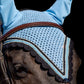 Tiedown Bonnets - Light Blue Base/Scalloped Edge/With Bling
