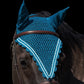 Tiedown Bonnets - Midnight Teal Base/Scalloped Edge/With Bling