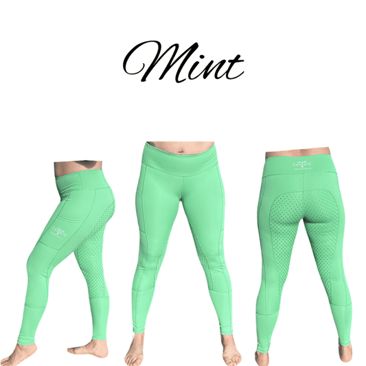 Adult Unlined Riding Tights - Mint