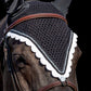 Tiedown Bonnets - Black Base/Scalloped Edge/With Bling