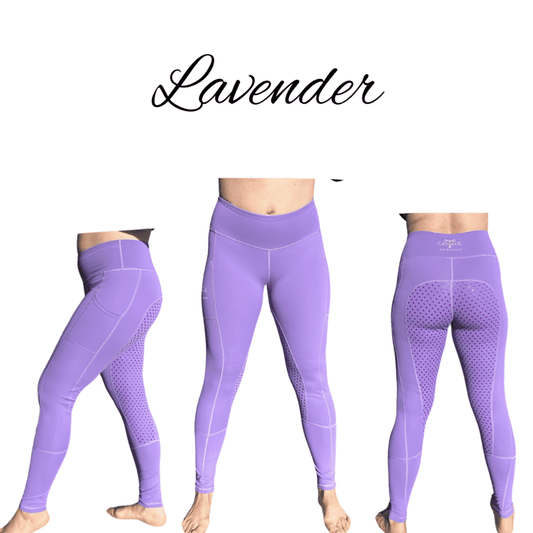 Adult Unlined Riding Tights - Lavender