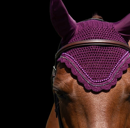 Classic Cut Bonnets - Plum Base/Scalloped Edge/With Bling