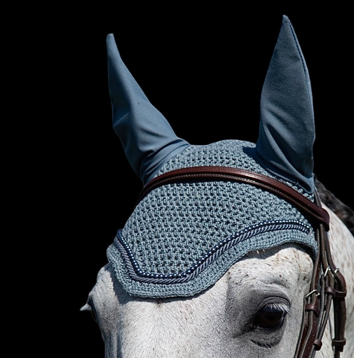 Classic Cut Bonnets - Charcoal Base/Straight Edge/With Bling