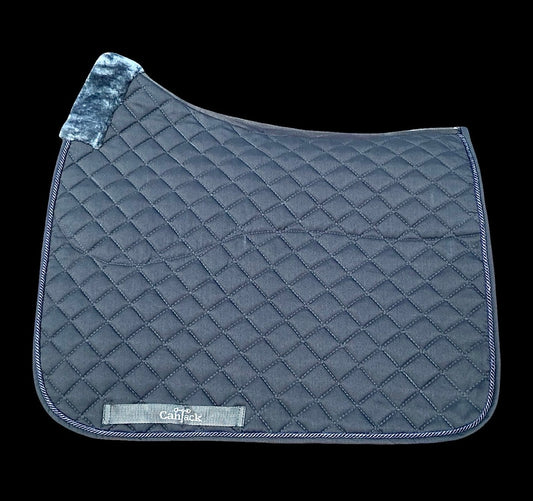 Pro Plus Dressage Pads - Charcoal, Charcoal Trim