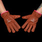 Work Gloves No Cuff - Buckskin Base / Pink Trim