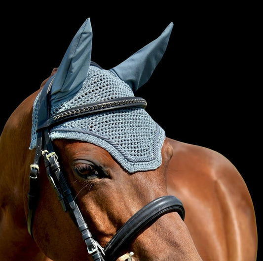 Classic Cut Bonnets - Pony -Single Row Piping - Dark Grey - Straight Edge