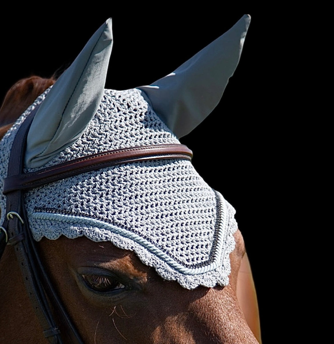 Classic Cut Bonnets - Grey Base/Scalloped Edge/With Bling