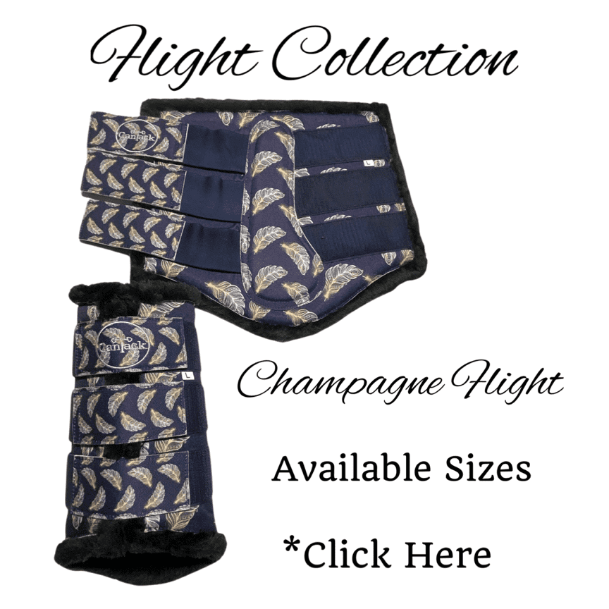 FlighT Brush Boots - Champagne Feathers - Medium & Large