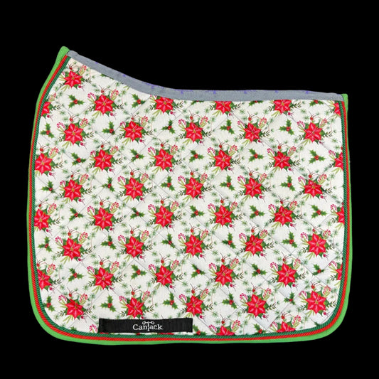 Dressage Pads - Poinsettia - Christmas