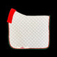Dressage Pads - White w/Red fur - Christmas