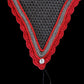 Soundproof - Tiedown Bonnets - Charcoal Base/Red Scallops/2 Clear Bling/2 Red & 1 Grey Piping