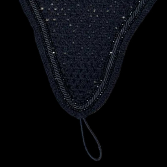 Soundproof - Tiedown Bonnets - Black Base/Black Straight Edge/2 Black Crystal/Black Piping