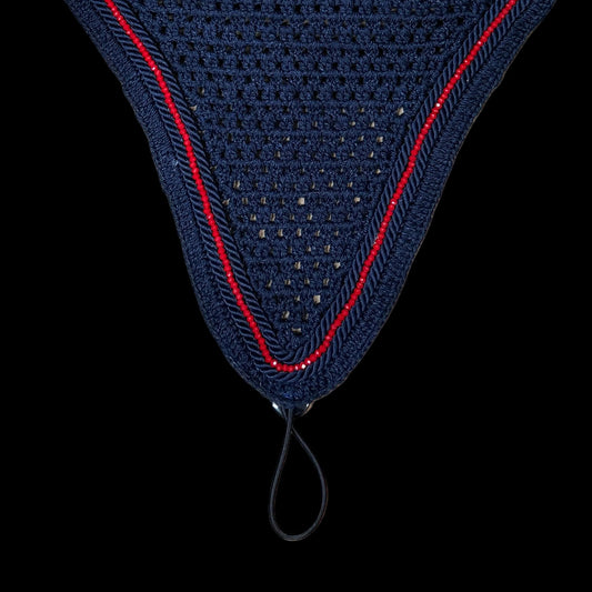 Soundproof - Tiedown Bonnets - Navy Base/Navy Straight Edge/Red Crystal/2 Navy Piping