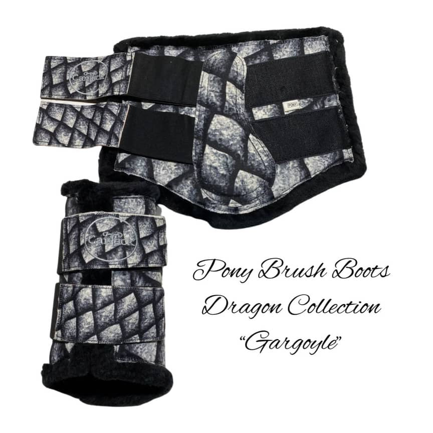 Dragon Pony Brush Boots - Gargoyle