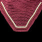 Classic Cut Bonnets - Burgundy Base/Straight Edge/With Bling