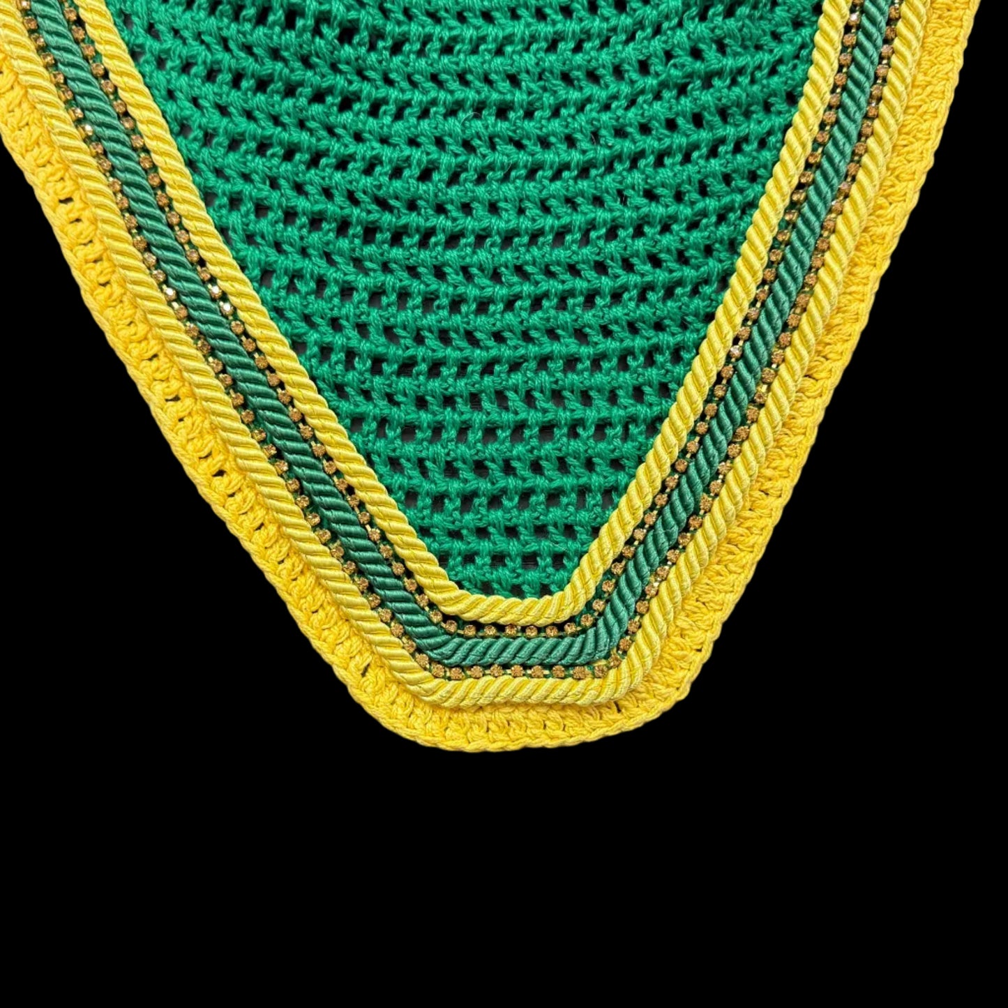 Classic Cut Bonnets - Green Base/Straight Edge/With Bling