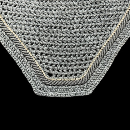 Classic Cut Bonnets - Charcoal Base/Straight Edge/With Bling