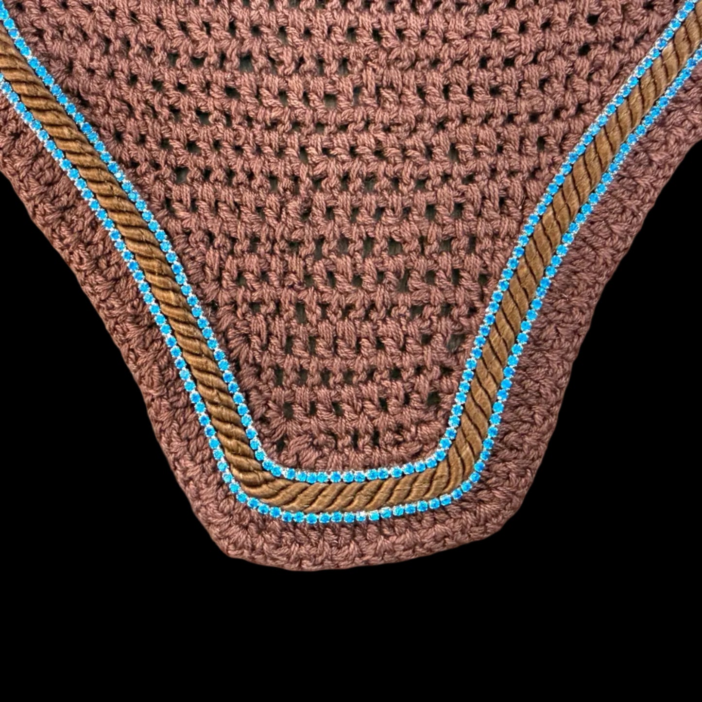 Classic Cut Bonnets - Brown Base/Straight Edge/With Bling