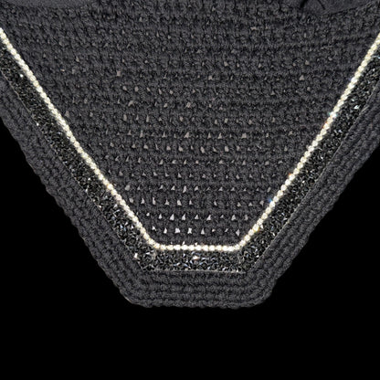 Classic Cut Bonnets - Black Base/Straight Edge/With Bling