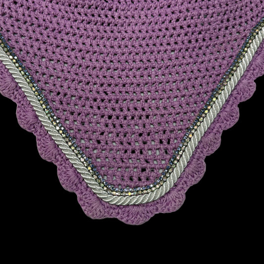 Classic Cut Bonnets - Light Purple Base/Scalloped Edge/With Bling