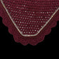 Classic Cut Bonnets - Burgundy Base/Scalloped Edge/With Bling