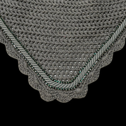 Classic Cut Bonnets - Grey Base/Scalloped Edge/With Bling