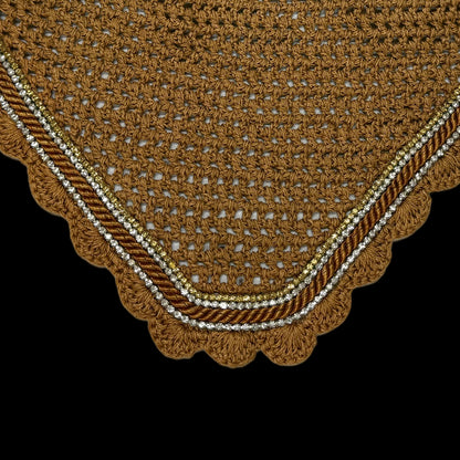 Classic Cut Bonnets - Buckskin Base/Scalloped Edge/With Bling
