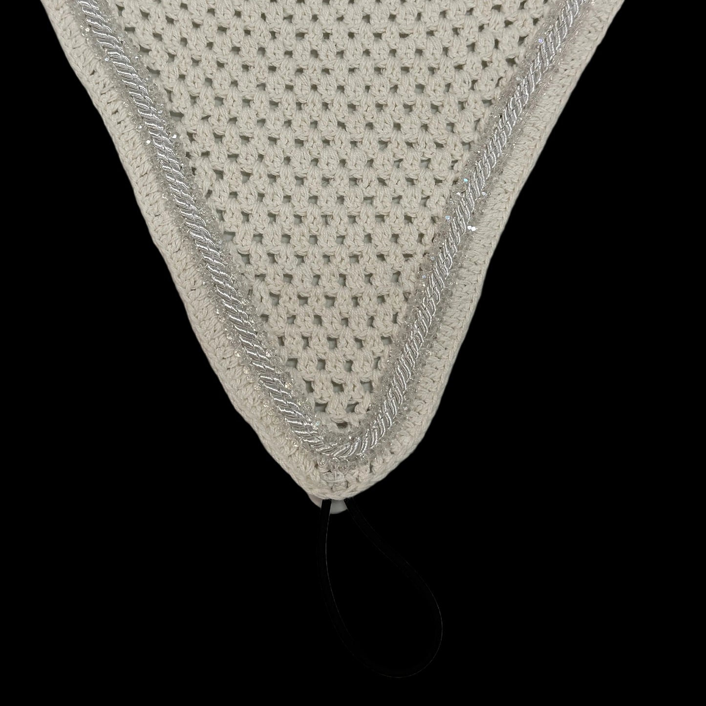Tiedown Bonnets - White Base/Straight Edge/With Bling