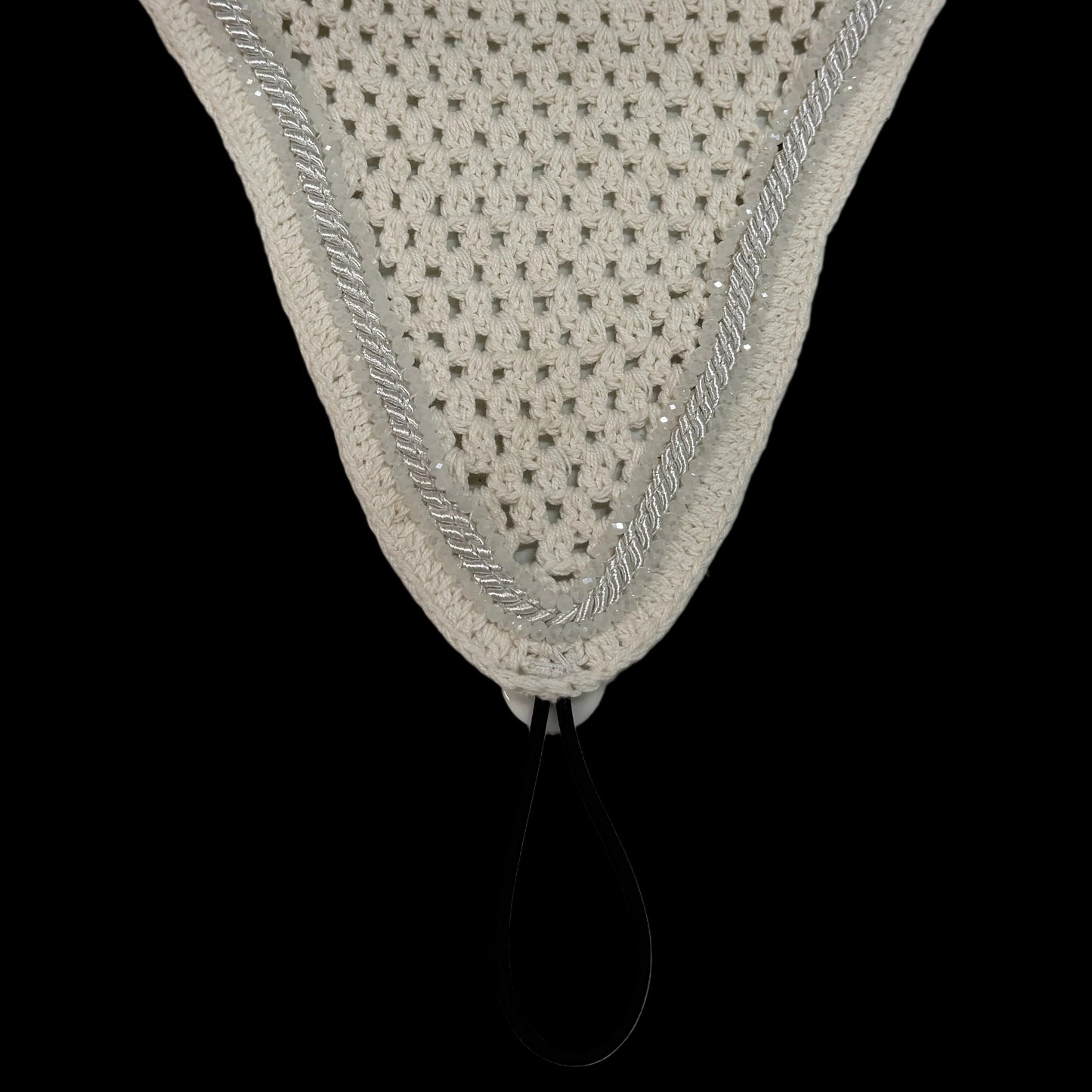 Tiedown Bonnets - White Base/Straight Edge/With Bling