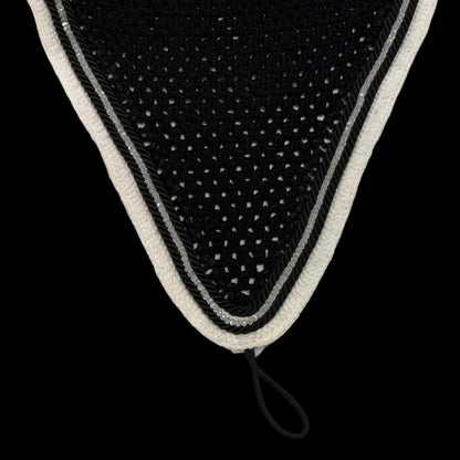 Tiedown Bonnets - Black Base/Straight Edge/With Bling